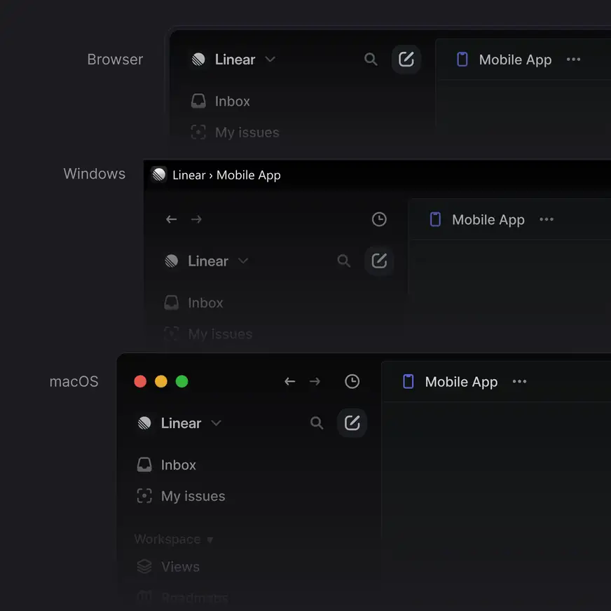 Linear on macOS, Windows, and in a browser