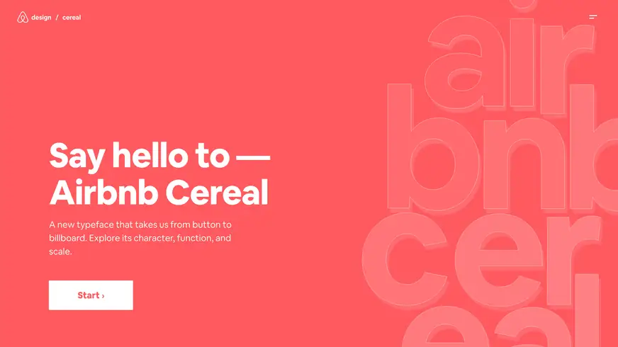 Airbnb Cereal site